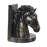 Maxbell Horse Head Statue Resin Art Crafts Gifts for Living Room Tabletop Decor Bronze