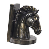 Maxbell Horse Head Statue Resin Art Crafts Gifts for Living Room Tabletop Decor Bronze