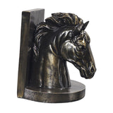 Maxbell Horse Head Statue Resin Art Crafts Gifts for Living Room Tabletop Decor Bronze