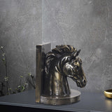 Maxbell Horse Head Statue Resin Art Crafts Gifts for Living Room Tabletop Decor Bronze