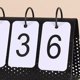 Maxbell Simple Flip Perpetual Calendar Home Table Free Standing Office Ornaments Black