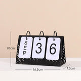 Maxbell Simple Flip Perpetual Calendar Home Table Free Standing Office Ornaments Black