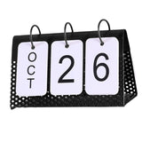 Maxbell Simple Flip Perpetual Calendar Home Table Free Standing Office Ornaments Black