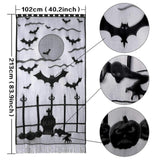 Maxbell Halloween Door Curtain Spooky Door Panel Cover for Decoration Supplies Creeping Ghoul