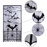 Maxbell Halloween Door Curtain Spooky Door Panel Cover for Decoration Supplies Bats