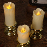 Maxbell Flameless Candle Flickering Votive Candles Tealight Decor for Desk Festival 7cmx14cm