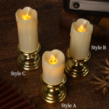 Maxbell Flameless Candle Flickering Votive Candles Tealight Decor for Desk Festival 7cmx14cm
