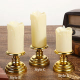 Maxbell Flameless Candle Flickering Votive Candles Tealight Decor for Desk Festival 7cmx14cm