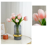 Maxbell Artificial Flowers Fake Bouquet Table Centerpieces for Birthday Store Decor pink