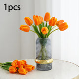 Maxbell Artificial Flowers Fake Bouquet Table Centerpieces for Birthday Store Decor orange