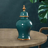 Maxbell Porcelain Ginger Jar Organizer Storage Decoration Temple Jar Ceramic Vase