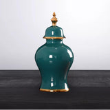 Maxbell Porcelain Ginger Jar Organizer Storage Decoration Temple Jar Ceramic Vase
