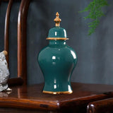 Maxbell Porcelain Ginger Jar Organizer Storage Decoration Temple Jar Ceramic Vase