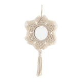 Maxbell Retro Style Tassel Tapestry Wall Mounted Makeup Mirror for Bedroom Porch