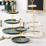 Maxbell 2 Tier Cupcake Stand Elegant Serving Tray for Fruit Baby Shower Living Room White