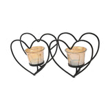 Maxbell Modern Heart Candle Holder Tealight Candlestick for Home Living Room Holiday