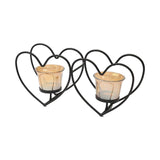 Maxbell Modern Heart Candle Holder Tealight Candlestick for Home Living Room Holiday