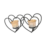 Maxbell Modern Heart Candle Holder Tealight Candlestick for Home Living Room Holiday