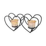 Maxbell Modern Heart Candle Holder Tealight Candlestick for Home Living Room Holiday