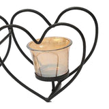 Maxbell Modern Heart Candle Holder Tealight Candlestick for Home Living Room Holiday