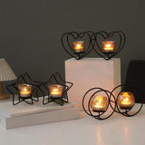 Maxbell Modern Heart Candle Holder Tealight Candlestick for Home Living Room Holiday