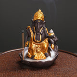 Maxbell Backflow Incense Burner Censer Buddha Statue for Desktop Office Home Decor