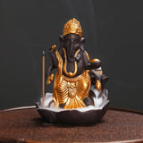 Maxbell Backflow Incense Burner Censer Buddha Statue for Desktop Office Home Decor