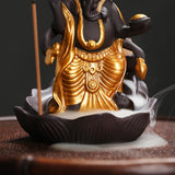 Maxbell Backflow Incense Burner Censer Buddha Statue for Desktop Office Home Decor