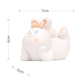 Maxbell Cute Desktop Phone Holder Resin Craft Animal Statue Desk Cellphone Stand Rabbit