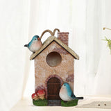Maxbell Bird House for Outdoor Hanging Bird Cage Cozy Resting Place for Outside Blue