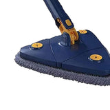 Maxbell 360 Degrees Cleaner Dinning Room Wet Dry Window Triangle Cleaning Mop Blue