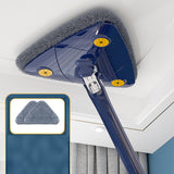 Maxbell 360 Degrees Cleaner Dinning Room Wet Dry Window Triangle Cleaning Mop Blue