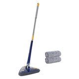 Maxbell 360 Degrees Cleaner Dinning Room Wet Dry Window Triangle Cleaning Mop Blue