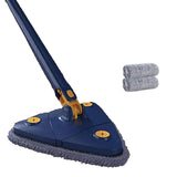 Maxbell 360 Degrees Cleaner Dinning Room Wet Dry Window Triangle Cleaning Mop Blue