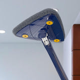 Maxbell 360 Degrees Cleaner Dinning Room Wet Dry Window Triangle Cleaning Mop Blue