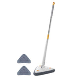 Maxbell Washable Telescopic Triangle Floor Mop with 3Pcs Mop Pads for Cleaning White