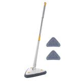 Maxbell Washable Telescopic Triangle Floor Mop with 3Pcs Mop Pads for Cleaning White