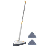 Maxbell Washable Telescopic Triangle Floor Mop with 3Pcs Mop Pads for Cleaning White
