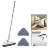 Maxbell Washable Telescopic Triangle Floor Mop with 3Pcs Mop Pads for Cleaning White
