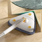 Maxbell Extendable Triangle Mop 360 Rotating Wall Mop with Long Handle for Window White