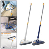Maxbell Extendable Triangle Mop 360 Rotating Wall Mop with Long Handle for Window White