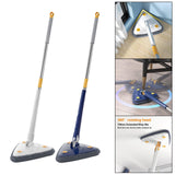 Maxbell Extendable Triangle Mop 360 Rotating Wall Mop with Long Handle for Window White