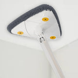 Maxbell Extendable Triangle Mop 360 Rotating Wall Mop with Long Handle for Window White