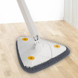 Maxbell Extendable Triangle Mop 360 Rotating Wall Mop with Long Handle for Window White