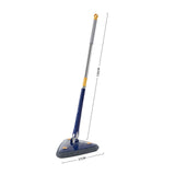 Maxbell Extendable Triangle Mop 360 Rotating Wall Mop with Long Handle for Window Blue