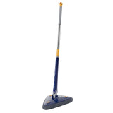Maxbell Extendable Triangle Mop 360 Rotating Wall Mop with Long Handle for Window Blue