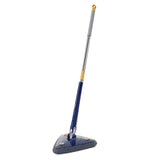 Maxbell Extendable Triangle Mop 360 Rotating Wall Mop with Long Handle for Window Blue