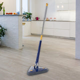 Maxbell Extendable Triangle Mop 360 Rotating Wall Mop with Long Handle for Window Blue