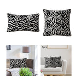 Maxbell Zebra Striped Printed Throw Pillow Cover Decorative for Car Room Decor Rectangle