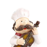 Maxbell 3x Chef Statue Figurines Sculpture Resin Ornaments Decorative Collectible
